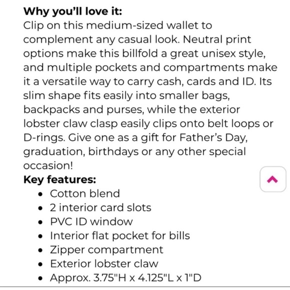 Pink Clip n’ zip wallet - Picture 3 of 3